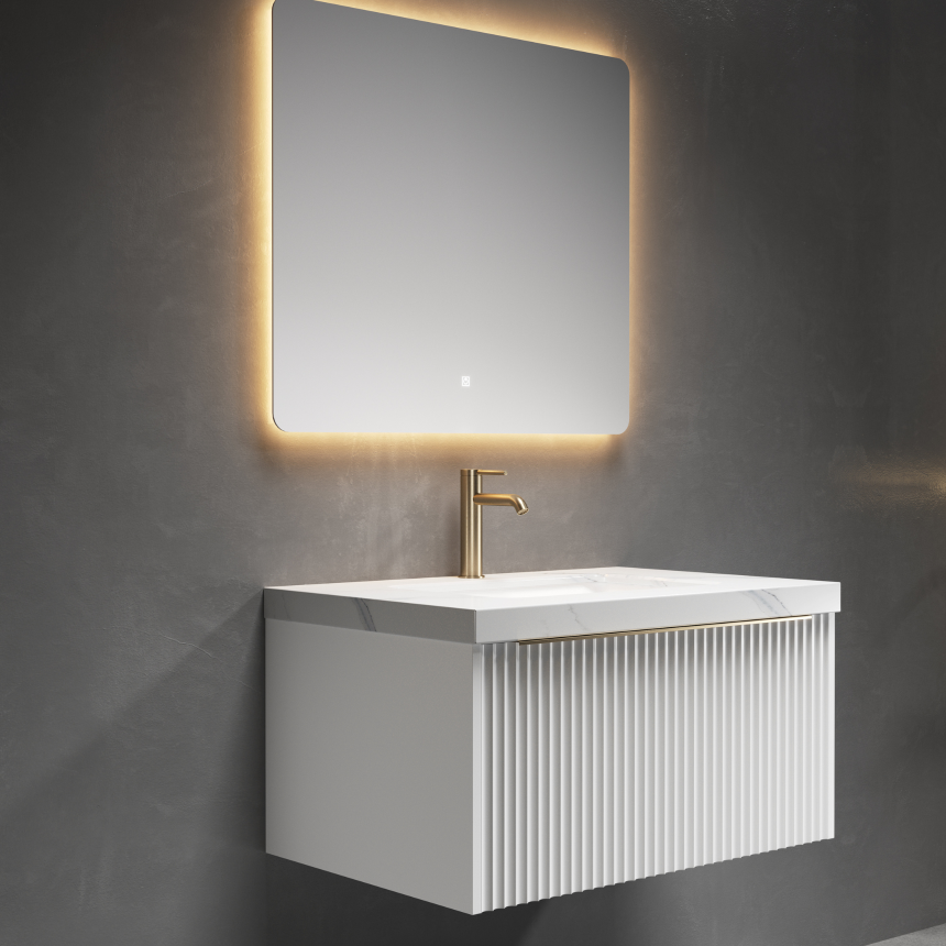 Тумба для ванной комнаты в комплекте с раковиной Minotti Daphne 80см