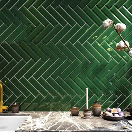 Керамическая плитка M75312H dark green glossy