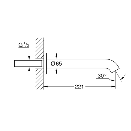 13449DC1 Излив для ванны GROHE Essence, суперсталь