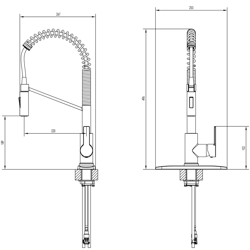 Смеситель для кухни Minotti Kraus chrome