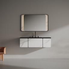 Тумба для ванной комнаты в комплекте со столешницей и раковиной Minotti Blade