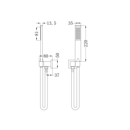 Душевая система скрытого монтажа Minotti Style Cube matt black