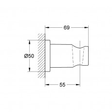 27074DL0 *Настенный держатель для душа GROHE Rainshower, теплый закат матовый