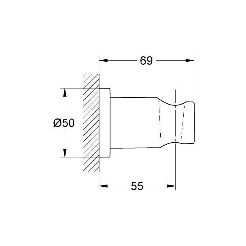 27074DL0 *Настенный держатель для душа GROHE Rainshower, теплый закат матовый