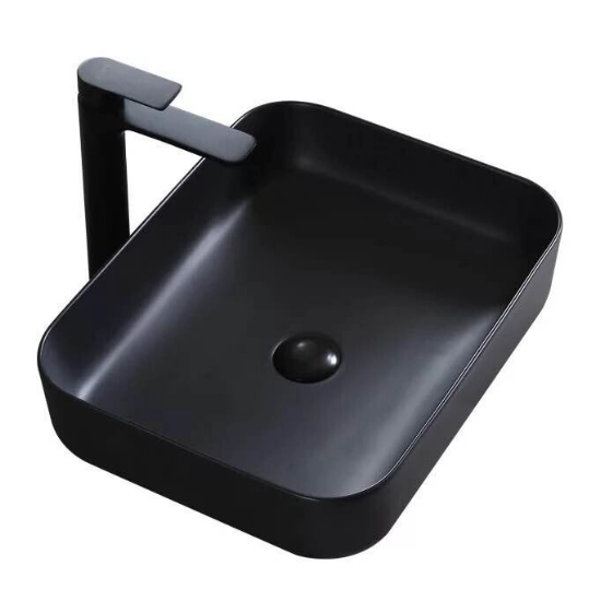 Раковина накладная Minotti Quadro matt black