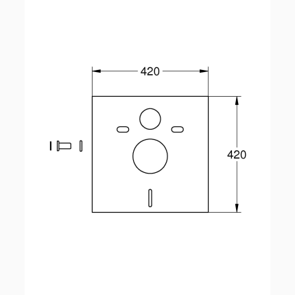 36500000 GROHE Rapid SL,5-1,Инсталляция с подвесным унитазом Bau Ceramic, панель Arena Cosmopolitan