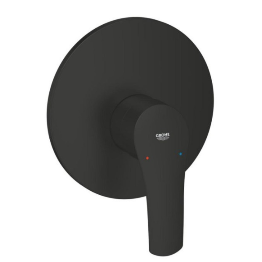 194512433 *Внешняя часть смесителя для душа скрытого монтажа GROHE Eurosmart, матовый чёрный