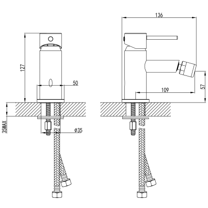 Смеситель для биде Minotti Classic Black