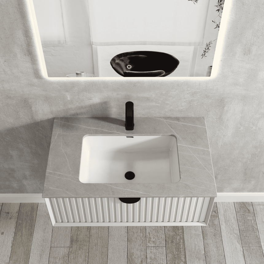 Тумба для ванной комнаты в комплекте с раковиной Minotti Diamond 80см