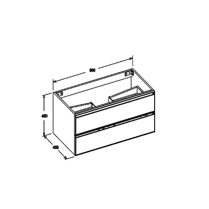Тумба для ванной комнаты в комплекте с раковиной Minotti Wood 90см