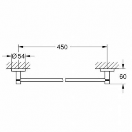 40688001 *Держатель для банного полотенца GROHE Essentials, хром