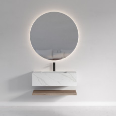 Столешница для ванной комнаты в комплекте с раковиной и полкой Minotti Liberty 80см