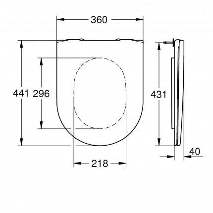 39577000 GROHE Essence Ceramic  Сиденье для унитаза (с микролифтом), альпин-белый