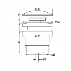 Донный клапан Minotti Style mattgold