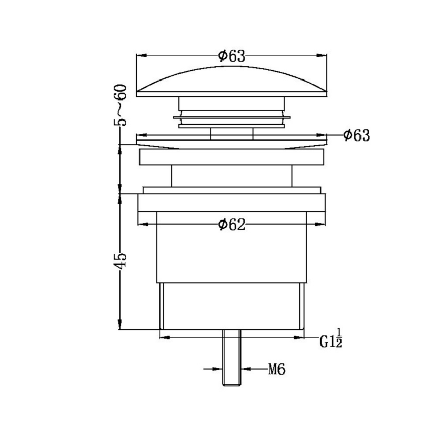 Донный клапан Minotti Style mattgold