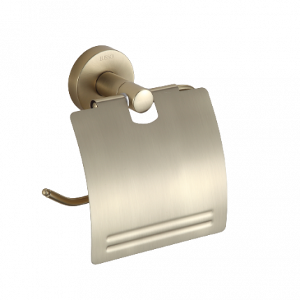 Бумагодержатель с крышкой LUSSO Matt Gold Classic
