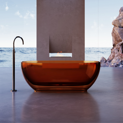 Отдельностоящая ванна Minotti Luna 170*78 Brown