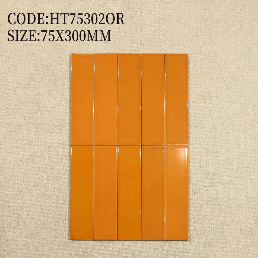 Керамическая плитка HT75302OR light orange glossy