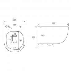 Унитаз подвесной Minotti Dante