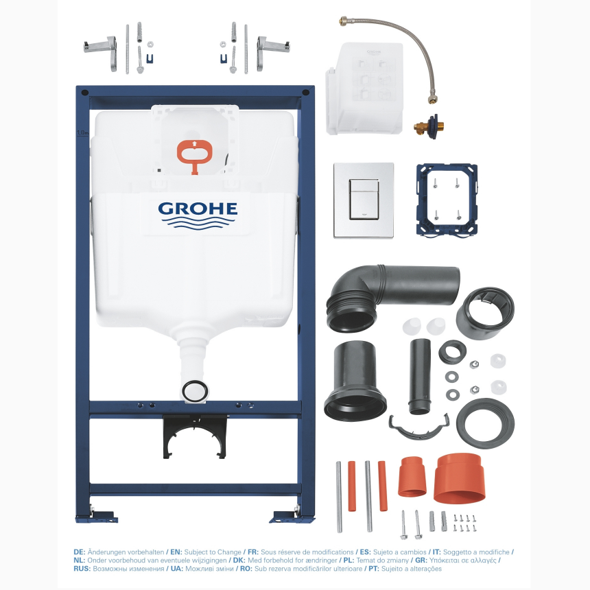 38772001 *Инсталляция для подвесного унитаза GROHE Rapid SL с панелью смыва Skate Cosmo,комплект 3-1