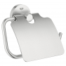 40367DC1 Держатель для туалетной бумаги GROHE Essentials, с крышкой, суперсталь