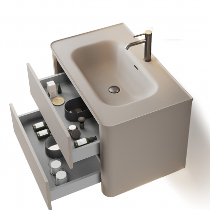 Тумба для ванной комнаты в комплекте с раковиной Minotti Base 80см