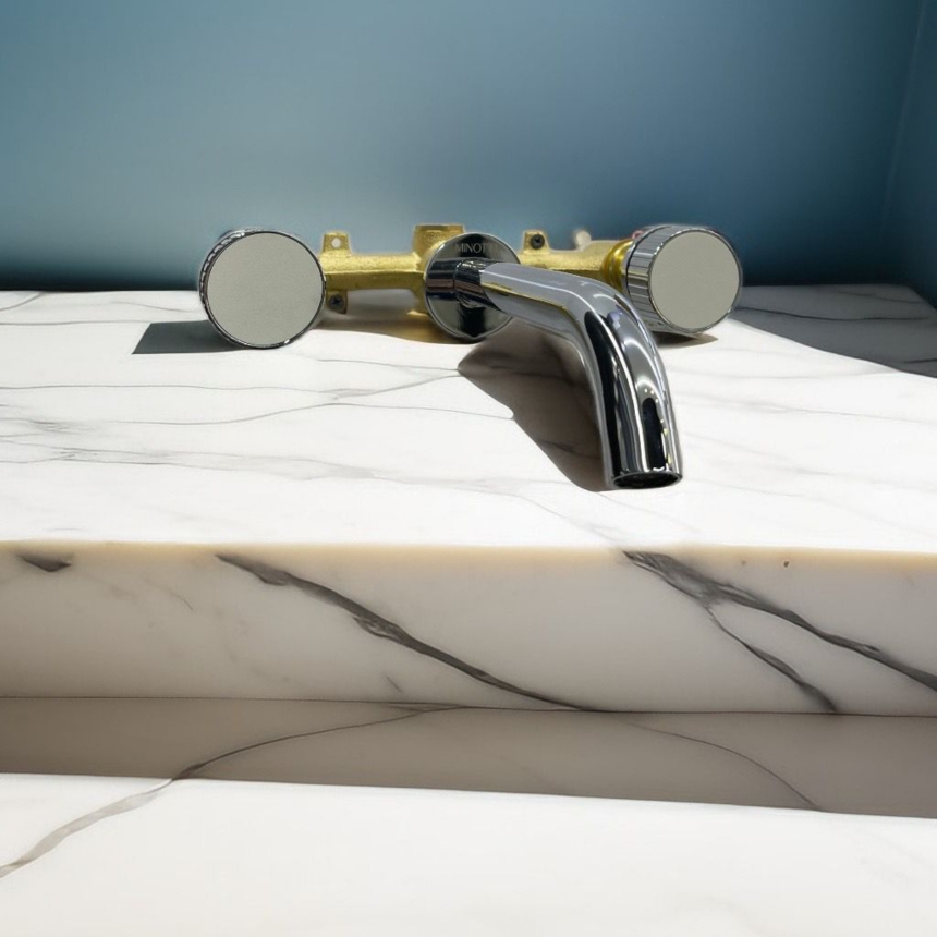 Смеситель для раковины скрытого монтажа на три отверстия Minotti Elegante Chrome