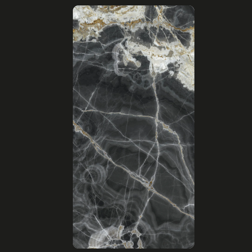 Керамогранит ONICE NERO lucidato shiny 1500x3000