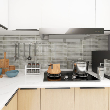 Керамическая плитка M7532P1 light grey glossy