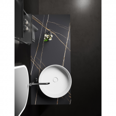 Тумба для ванной комнаты в комплекте со столешницей и раковиной Minotti Diva 120см