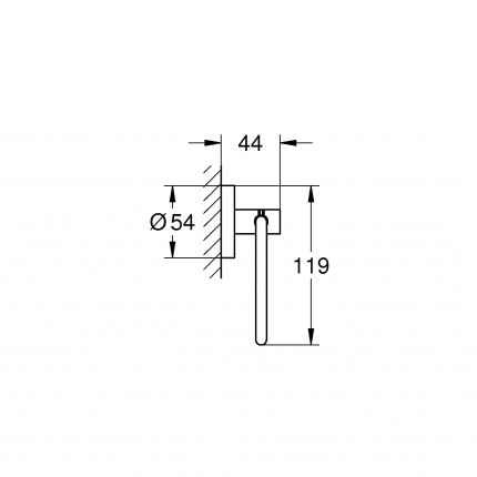40689A01 Держатель для туалетной бумаги без крышки GROHE Essentials, тёмный графит глянец