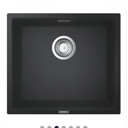 31653AP0 Мойка GROHE K700U с одной чашей, 457 x 406 мм, черный гранит