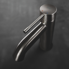 23589AL1 Смеситель для раковины GROHE Essence+ с донным клапаном, S-size, темный графит матовый