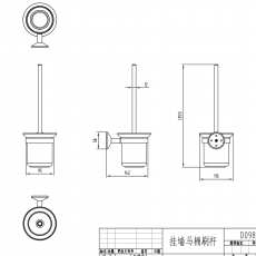 Туалетный ершик Minotti Unico Champagne Gold
