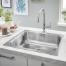 31719SD0 Мойка GROHE K200 60-S, 533 x 458 мм, оборачиваемая с одной чашей, нержавеющая сталь