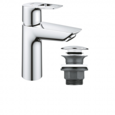 23886001 Смеситель для раковины GROHE BauLoop с нажимным донным клапаном, M-Size, хром