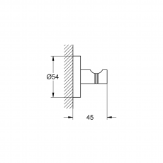 40364AL1 *Крючок для халата GROHE Essentials, тёмный графит матовый