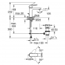 1017490000 *Смеситель для раковины GROHE Cubeo с донным клапаном, M-size, хром