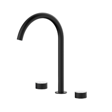 Смеситель для раковины на три отверстия Minotti Elegante Black