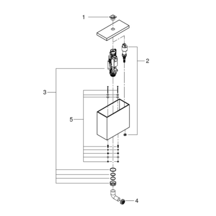 39490000 GROHE Cube Ceramica Бачок внешнего монтажа