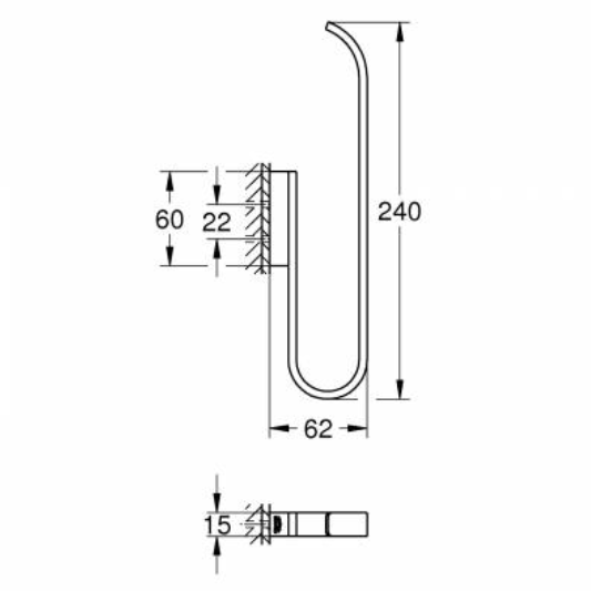 41067000 Держатель запасного рулона бумаги GROHE Selection, хром