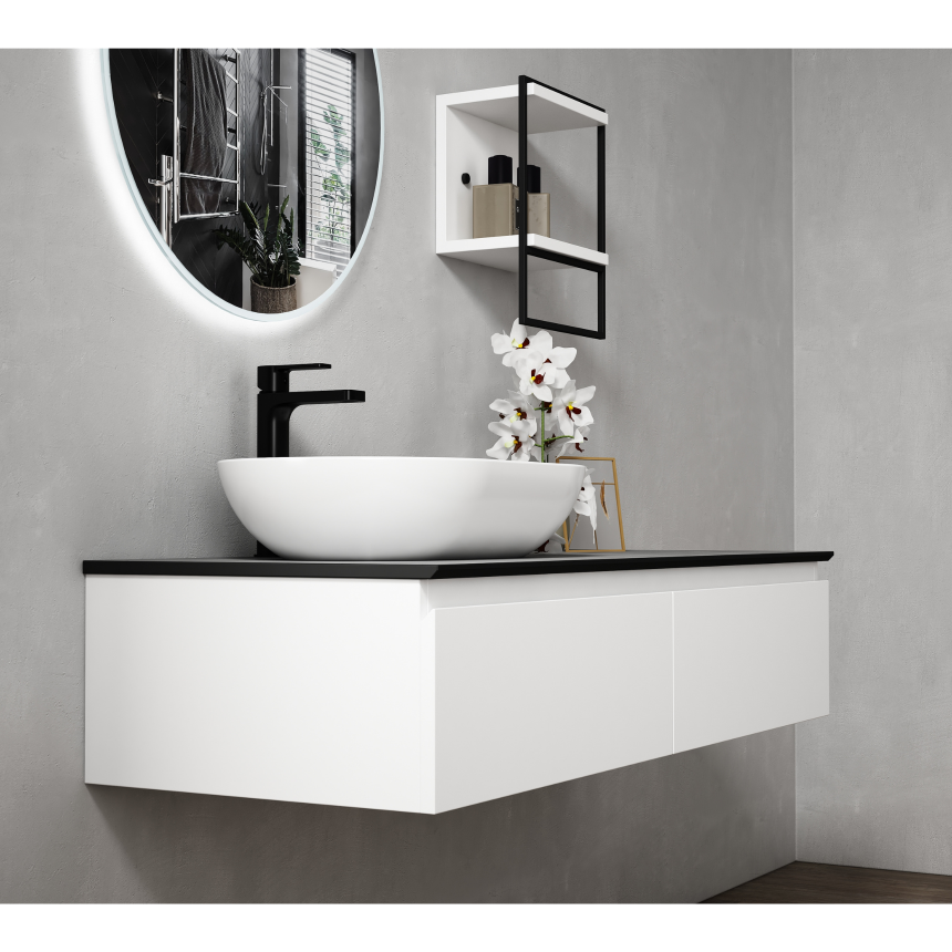 Тумба для ванной комнаты в комплекте со столешницей и раковиной Minotti Bruno 120см