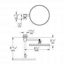 41077AL0 Косметическое зеркало GROHE Selection, темный графит матовый
