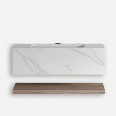 Столешница для ванной комнаты в комплекте с раковиной и полкой Minotti Liberty 80см