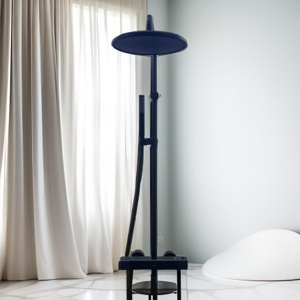 Душевая система с термостатом Minotti Alto Black